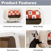 Mewoofun Wood Indoor Cat Shelter Furniture Large Cat House Cat Condo TV Cat Bed - QM008