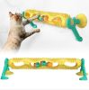 Pet Track Ball Cat Behavioral Training Toy Scratcher Interactive Toy Wall or Desktop Mount - Yellow