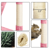 51" Cat Tree with Hammock and Scratching Post Tower - Pink