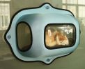 Pet Life 'Purr-view' See-through Suction Cup Kitty Cat Lounger and Bed - Blue