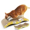 Wave Curved Cat Scratcher Cardboard for Little Cats and Dogs Corrugated Scratching Pad with Catnip Cat Cardboard Sofa Lounge Wave - cardboard