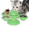 Pet Life 'Windmill' Rotating Suction Cup Spinning Cat Toy - Green