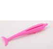 Cat Toothbrush Fish Shape with Catnip Pet Eco-Friendly Silicone Molar Stick Teeth Cleaning Toy for Cats - pink