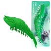 Lobster Shape Cat Toothbrush Interactive Chewing Catnip Toy Dental Care for Kitten Teeth Cleaning Leaky Food Device Natural Rubber Bite Resistance - g