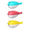 Fish Shape Built-in Small Bell Cat Pet Toothbrush Refillable Catnip Simulation Fish Teeth Cleaning 2 in 1 Chew Toys - red