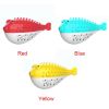 Fish Shape Built-in Small Bell Cat Pet Toothbrush Refillable Catnip Simulation Fish Teeth Cleaning 2 in 1 Chew Toys - red