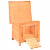 Cat House Solid Pine & Fir Wood 19.7"x18.1"x17.1" - Brown