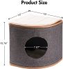 Wooden Cat House with 2 Removable Washable Cushions Cat Condo Sturdy Large Cave - WP035