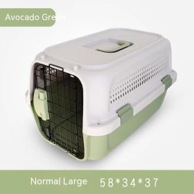 Outing Pet Cat Air Consignment Suitcase (Option: Green-Large With Skylight)