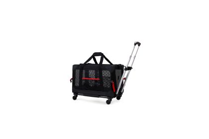 Portable Car Pet Trolley Bag For Going Out (Option: Black-Breathable)