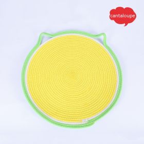 Cat Mat Four Seasons Universal Cushion Round (Option: Diameter 50cm-Hami Melon Mat)