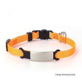 8-color Cat Collar With Detachable Buckle (Color: Orange)