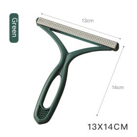 Double-sided Non-destructive Static Manual Pet Hair Remover (Color: Green)