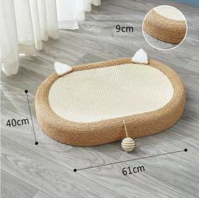 Cat Scratch Board Nest Handmade Oversized Sisal Thickened (Option: Cat Scratching Nest-Enhanced Big Face Cat)