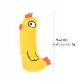 Pet Plush Toy Bite-resistant Catnip (Option: Yellow Cockerel)