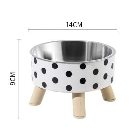 Pet Bowl Non-slip Square Bowl Large Capacity Dog Food Bowl Stainless Steel (Option: Wave point)