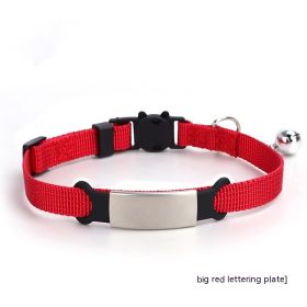 8-color Cat Collar With Detachable Buckle (Color: Red)