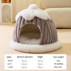 Cat Nest Pet Supplies Autumn And Winter Warm (Option: M-Gray)