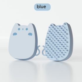 Pet Sponge Silicone Comb For Cats (Option: Blue-10X115cm)