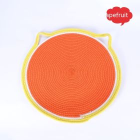 Cat Mat Four Seasons Universal Cushion Round (Option: Diameter 50cm-Grapefruit Mat)