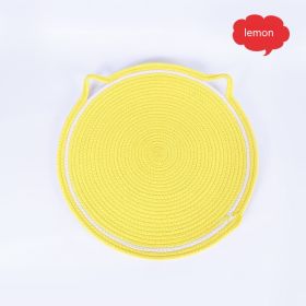 Cat Mat Four Seasons Universal Cushion Round (Option: Diameter 50cm-Lemon Mat)