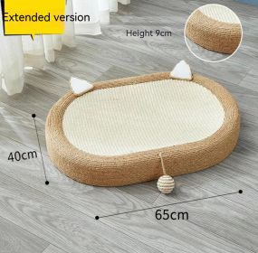 Cat Scratch Board Nest Handmade Oversized Sisal Thickened (Option: Cat Scratching Nest-Oversized Sisal Flap Ear)