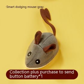 New Smart Electric Pet Toy Sound Simulation Mouse Electronic Teaser Toy (Option: Grey battery model)