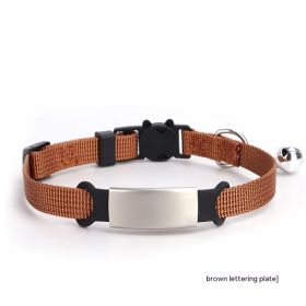 8-color Cat Collar With Detachable Buckle (Color: Brown)